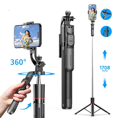 CYKE F16 Stable Tripod Balanced and Stable Shooting Selfie Stick 360°Panoramic Shooting 1708mm Cell Phonefor Video Recording