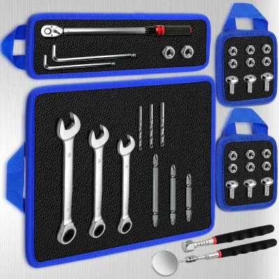 ATLIFIX Magnetic Tool Organizer with Telescoping Design & 4 Magnetic Pads PVC Material 32x24.5CM