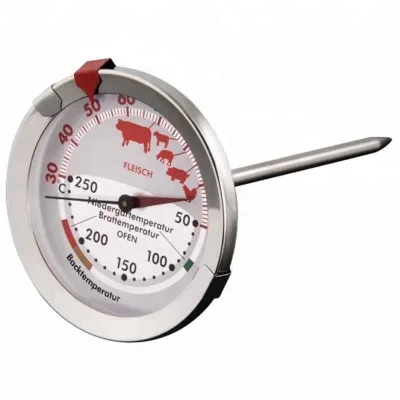 2 in 1 Instant Read Multifunctional Kitchen Probe Gauge Thermometer Rosting Meat and Oven Thermometer