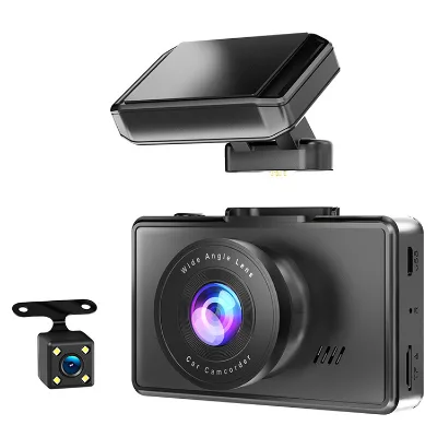 Driving Recorder 1080 HD 3-inch Hidden Car Camera GPS Dual Recording WIFI Reversing Rear View
