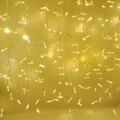 Cross-border Waterproof IP65 LED 220V Potting-glue Ice-strip Curtain Lights Decorative Drooping String Lights Christmas Lighting