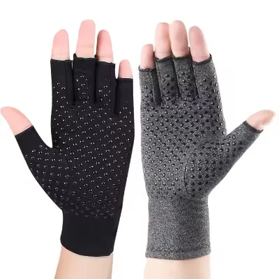Hot Sale Cotton Spandex Compression Arthritis Glove with Grip for Hand Pain Relief Reducing Swelling