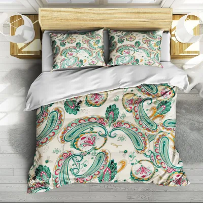 Luxury European Art 3-Piece Microfiber Duvet Cover Set Quality Queen/King/Double Sizes with Fashion Print for Home & Weddings