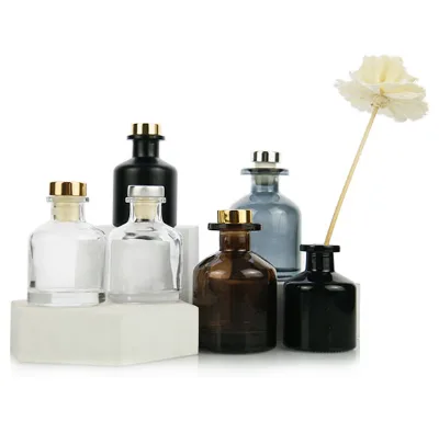 Wholesale Reed Diffuser Glass Bottles 50ml 100ml 150ml 200ml Clear Frosted Amber Glass Diffuser Bottles for Fragrance