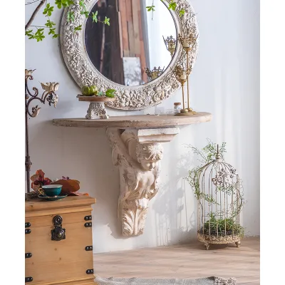 Top Dealer Selling Premium Quality Wooden Vintage Style Large Wall Shelf Kitchen Storage Cabinets With Carve Base for Home Use