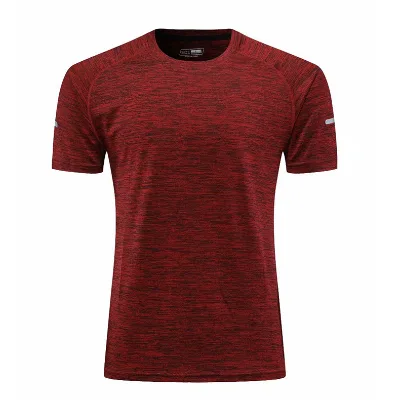 Custom Blank Workout Performance T Shirt Stretch Fit Round Neck Muscle Gym T Shirt
