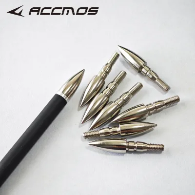 ID 6.2mm OD 7.5mm 100grains Double O Rings Iron Heads Points Archery Arrowhead Replaceable Screw-In Tip Accessory