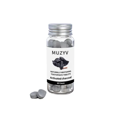 OEM Fluoride Free Nano Hydroxyapatite Natural Whitening Activated Charcoal Toothpaste Tablets