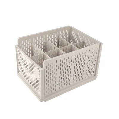 High Quality Waterproof PP Plastic Storage Basket Foldable Household Clothing Organizer