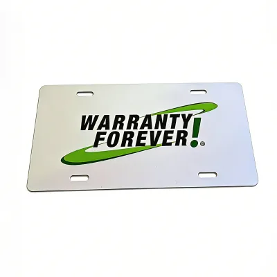 Personalized Cheap Advertising White PVC Plastic Car Number Plate Insert Full logo UV Printing