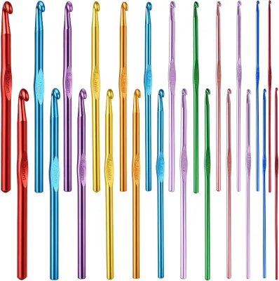 High Quality Color Knit Weave Craft Yarn Sewing Tools Aluminum Crochet Hooks Needles Hand Sewing Crafting Boxes Hotels