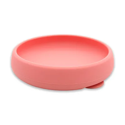 Dishwasher Microwave Safe BPA Free Stay Put Nonslip Round Silicone Unbreakable Spillproof Suction Plate for Baby Toddler Feeding