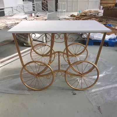 2024 New Design Metal Candy Cart With Wheels for Weddings Parties