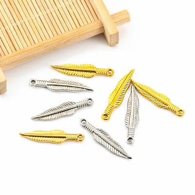 Factory Leaf Shape Pendant Waterproof Non Tarnish Stainless Steel Charms for DIY Jewelry Necklace and Bracelet