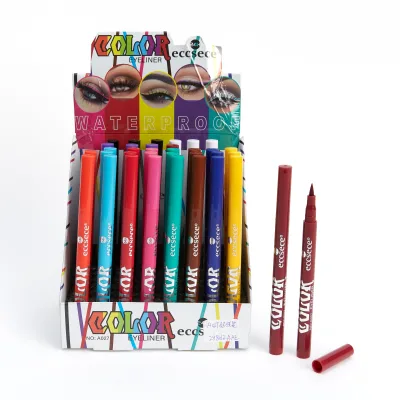 Custom Logo Black Long Wear Waterproof Vegan Matte Liquid Eyeliner Pen Eye Liner Pencil