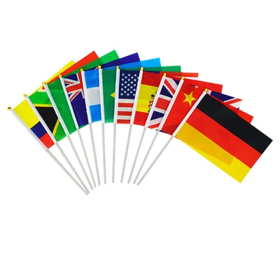 OEM Factory Hand Waving Flag Wholesale Wave Flags Customized All World Flag