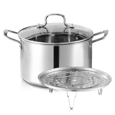Bright Appearance Soup Pot Side Handle Cookware Soup Pot Versatile Stainless Steel Cooking Pot