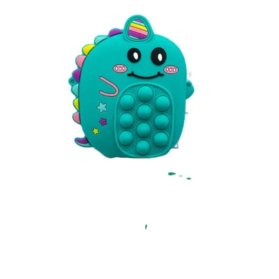 Linda Cartoon Children's Coin Purse Silicone Dinosaur Small Bag Girl Cute Shoulder Messenger Bag