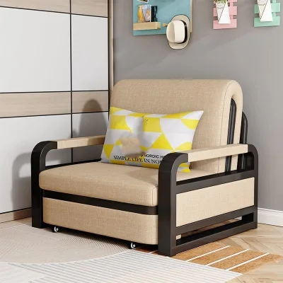 Modern Multi-Functional Storage Wooden Sofa Bed Foldable Bedroom Furniture for Living Room or Apartment