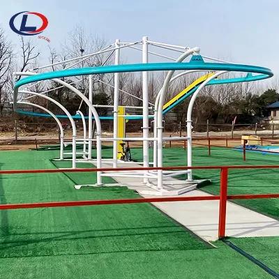 Commercial Children Amusement Park Rides Kids Outdoor Playground Unpowered Pedal Zip Line Equipment Without Electric