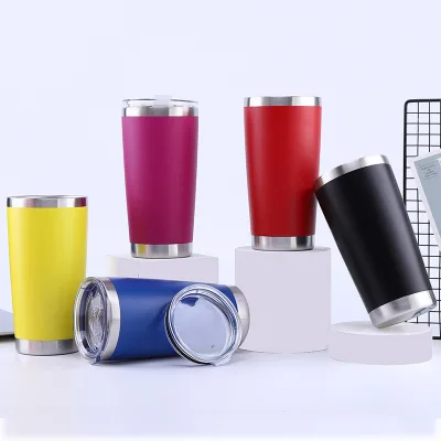 2025 Hot Selling Free Shipping Tumbler 20Oz  Mug Heat Press Vaccum Hot/Cold Thermo Sublimation Tumblers With Extra Lid