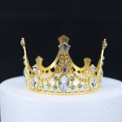 Fashion Rhinestone Baby Mini Tiara Sparkling Cake Tiara Princess Crown Cake Topper Tiara for Birthday Wedding