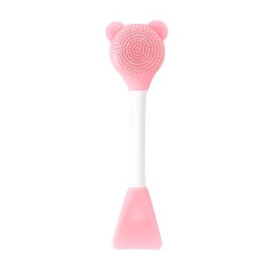 Facial Cleansing and Makeup Silicone Brush Double Head Bear Shaped Cosmetic Brush