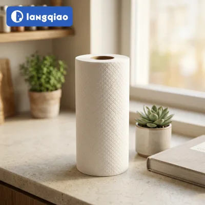 TAD 2 Ply Kitchen Paper Towel Pure Wood Pulp Soft Gentle High Absorbency Strong for Home Kitchen Daily Household Cleaning