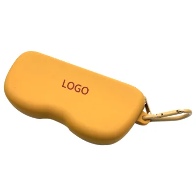 Silicone Glasses Case Silicone Eyeglasses Bag Zipper Silicone Glasses Case with Hook