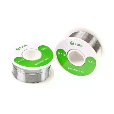 2UUL SC31 SC32 183℃ Phone Repair Soldering Wire 100M 50g Diameter Tin Rosin Solid Flux Core Welding Wire 0.3/0.6mm Steel"