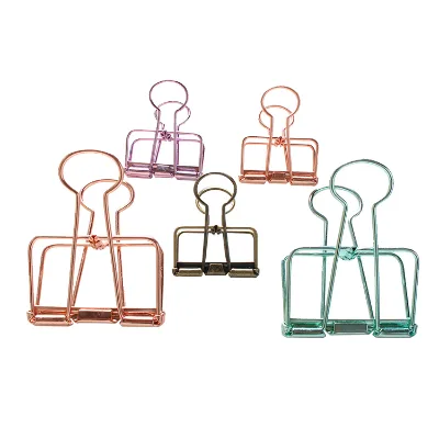 High Quality Clips Customized Color Metal Binder Clips Book Folder Clamps Office School Paper Document Clips