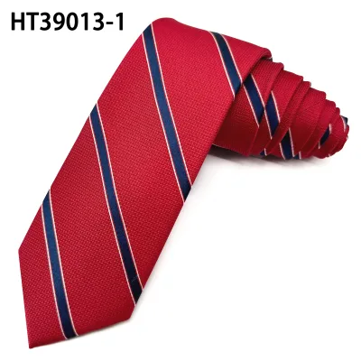 Bright Striped Business Ties Woven Construction for Daily Wear & Formal Occasions Polyester Ties for Male