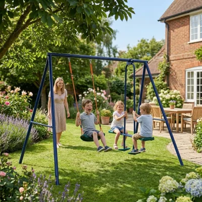 Popular Gift Adult and Children New Metal Garden Swing Set