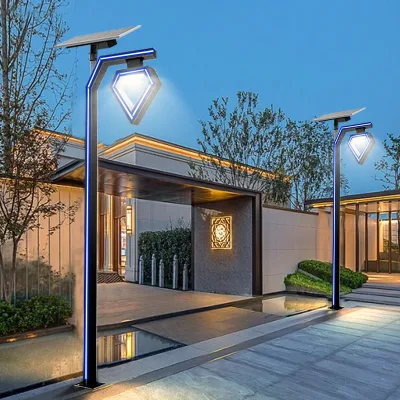 Modern Top LED Lamp Post Design Garden Street Light Aluminum Pole Outdoor Ip65 Waterproof LED Light