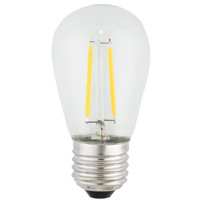 S14 LED Replacement Bulbs Candle Shape Transparent Warm White Dimmable IP65 Home Decorative Christmas String Lights 120V for