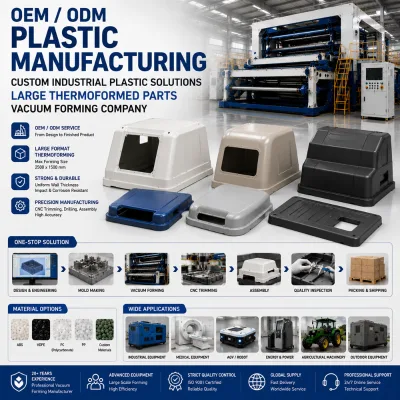 OEM ODM Plastic Manufacturing Custom Industrial Plastic Solutions Large Thermoformed Parts Vacuum Forming Company