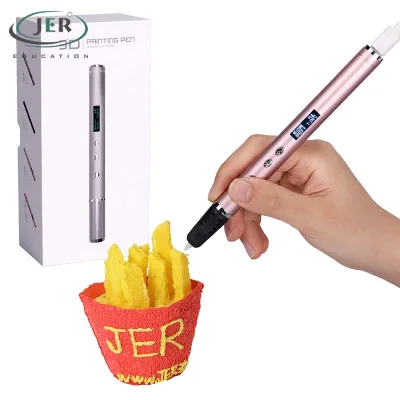 JER Factory Support OEM ODM 3d Drawing Pen with Pla Filament for Girls Gift Professional Metal 3d Printing Pen DIY Creative Set