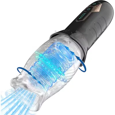 360 Rotation Hot Selling Automatic Real Touch Male Vibrating Powerful Vibrating Male Masturbator for Male