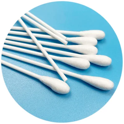 15 Disposable Oral Saliva Swab Test 7mm Width Cotton Tipped Swab Alcohol Pad & Swab for Various Tests