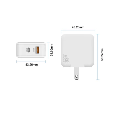 Quick Charger 4.0 33W GaN PD 3.0 Fast Wall Charger with SCP & OTP Protection