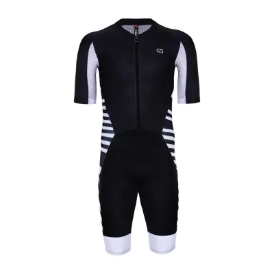 High Performance Short Sleeve Mens Spring Summer Trithalon Cycling Clothing