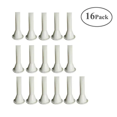 Caulk Gun Nozzles for Sausage Caulk Gun,Flat Mouth/16pack