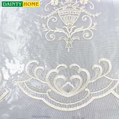 Factroty Provide Lace Fabric Embroidery Sheer Fabric Outdoor