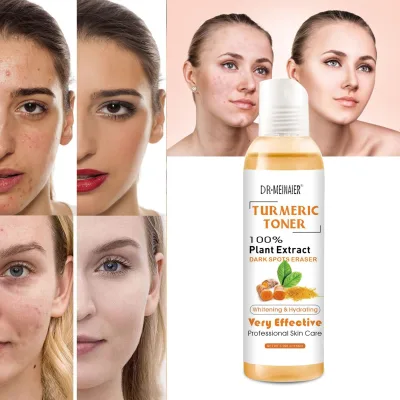 Wholesale Private Label Organic Corrector Turmeric Fades Blemishes Face Toner Strong Lightening Tumeric Dark Spots Toner