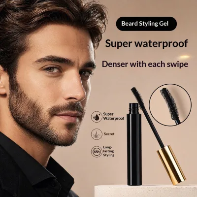 Private Label Beard Tinting Styling Balm Custom Logo Men's Black Beard Dye Black Color Waterproof Pigment Makeup Wholesale Vegan