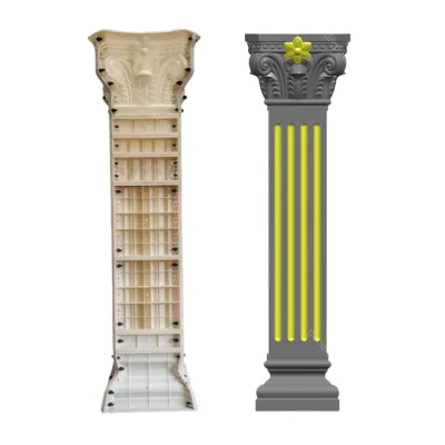 Wholesale Width 30CM 35CM Adjustable Plastic Square Concrete Roman Pillar Molds Gate Column Moulds for Cement Pillar Design