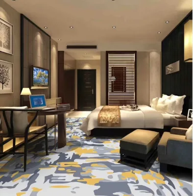 Customized Nylon Printed Polyester Printing Casino Hotel Guestroom Corridor Carpet in Stock Alfombras