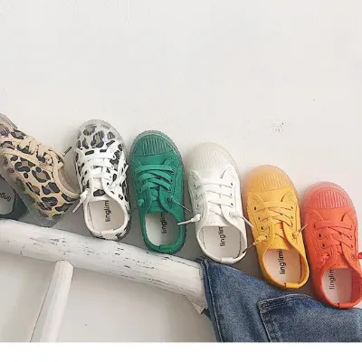 Children's Canvas Shoes2020 New Color Jelly Bottom Girls and Boys Sports Casual Shoes