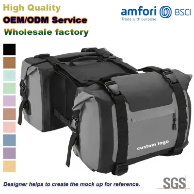 Adjustable Large Capacity Motorcycle Tail Bag Travel Tactical Rear Rack Motorbike Bag Waterproof Motorcycle Saddle Bags
