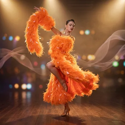13-ply Ostrich Feather Boa Plus White Turkey Tail Dance Costume Skirt Hem Latin Dance Costume Feather Fluttering Sleeves